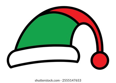 Merry Christmas Santa Claus hat vector elements