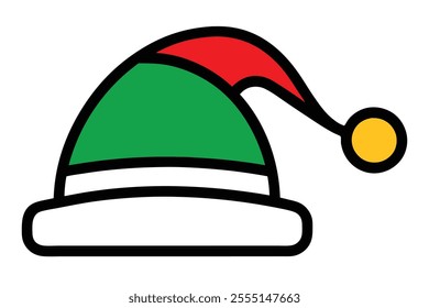 Merry Christmas Santa Claus hat vector elements