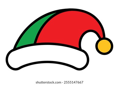 Merry Christmas Santa Claus hat vector elements