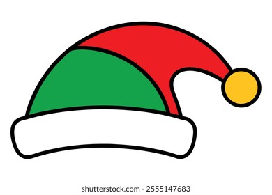 Merry Christmas Santa Claus hat vector elements