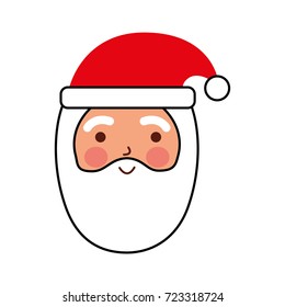 merry christmas santa claus with hat cartoon