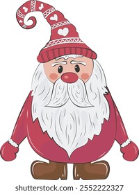 Merry Christmas Santa Claus Illustration Graphic Element Art Card