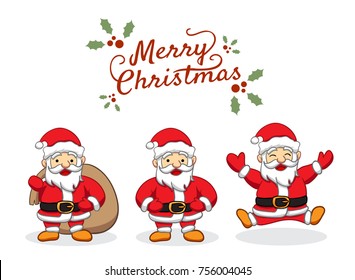 Merry Christmas Santa Claus Illustration vector