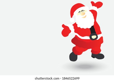 merry Christmas santa claus man happy new year 2020 fun to celebration character cartoon on holiday with colorful vector concept  isolated 