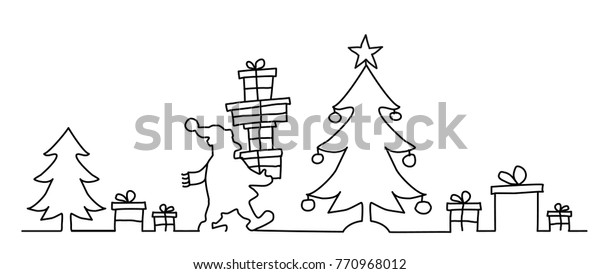 Merry Christmas Santa Claus Near Christmas Stock Image