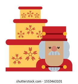 merry christmas santa claus pixelated character vector illustration design