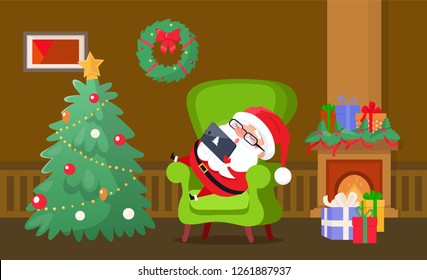 23,404 Santa In Chair Images, Stock Photos & Vectors | Shutterstock