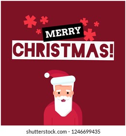 Merry Christmas with Santa Claus Vector Illustration