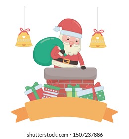 Merry christmas santa claus vector design