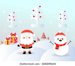 Merry christmas santa claus vector graphic illustration design, suitable for kids or adults