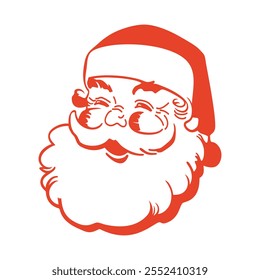 Feliz Navidad de Santa Claus Vector y personaje de dibujos animados con siluetas