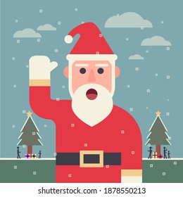 Merry Christmas Santa Claus Xmas And Happy New year Vector Art Graphic Design 