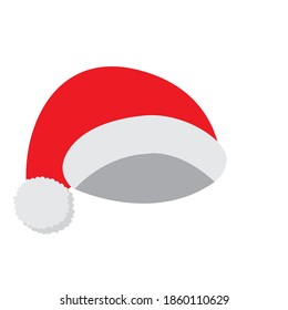 merry christmas santa hat accessory celebration vector illustration