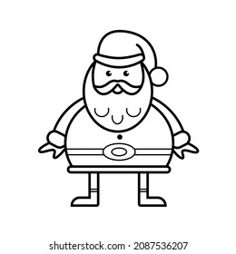 Merry Christmas with Santa icon vector isolated
