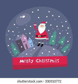 merry christmas Santa print design