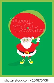 Merry Christmas! Santa with sneakers