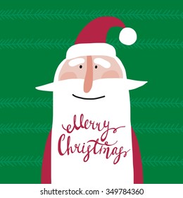 Merry Christmas Santa vector card