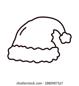 merry christmas santas hat design, winter season and decoration theme Vector illustration