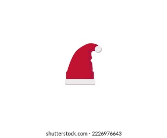Merry Christmas Santas hat in a vector technique on a white background 