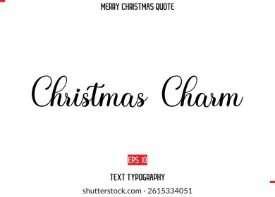 Merry Christmas Saying in Stylish Typography Text Image Christmas Charm