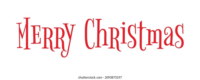 Merry Christmas script calligraphy isolated on white background. Merry christmas hand lettering. Vector holiday illustration