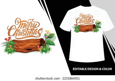 Merry Christmas script calligraphy T-Shirts for Men and Women
