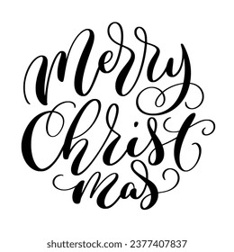 Merry Christmas script calligraphy type