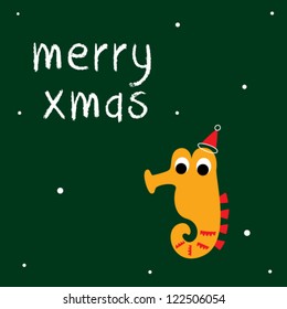 merry christmas seahorse