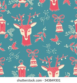 Merry Christmas. seamless background