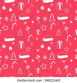 Merry Christmas seamless background