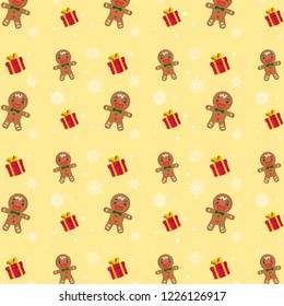 Merry Christmas. Seamless Cookie pattern.