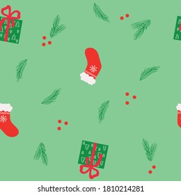 Merry Christmas seamless holiday pattern