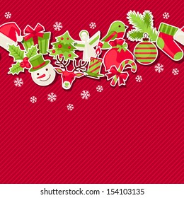 Merry Christmas seamless pattern.