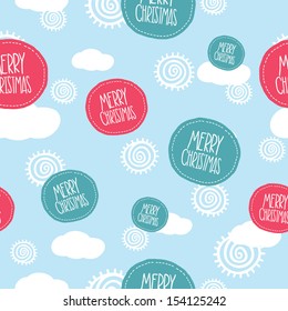 Merry Christmas seamless pattern