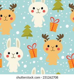 Merry Christmas seamless pattern