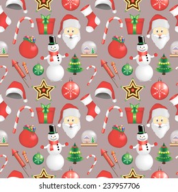 Merry Christmas seamless pattern