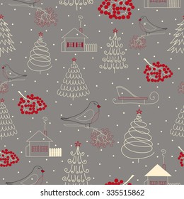 Merry Christmas seamless pattern 