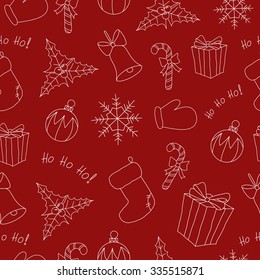 Merry Christmas seamless pattern 
