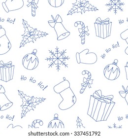 Merry Christmas seamless pattern