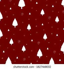 Merry Christmas Seamless Pattern background, Template Design for postcard and banner. Vector And illustration