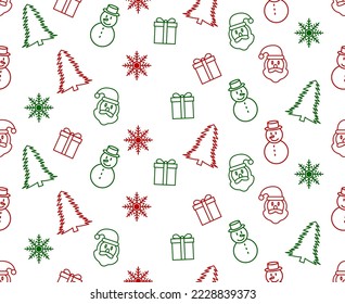 Merry Christmas seamless pattern background. vector.