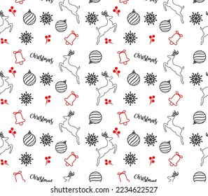 Merry Christmas seamless pattern background. vector.