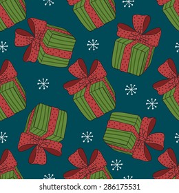 "Merry Christmas", seamless pattern. Seamless background. Winter background