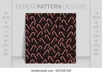 Merry Christmas seamless pattern with geometric motifs. Snowflakes with different ornaments.