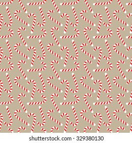 Merry Christmas seamless pattern. Lollipop and Christmas candy. Vector illustration