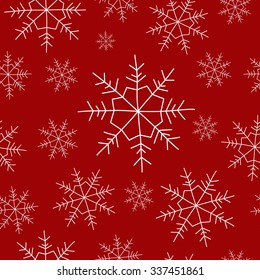 Merry Christmas seamless pattern with snowflakes