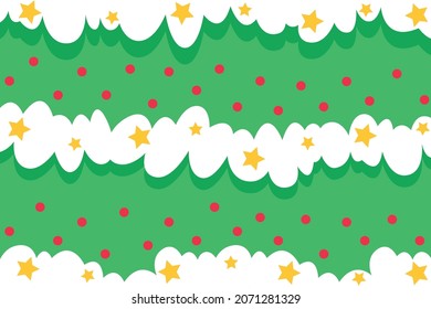 Merry Christmas seamless pattern with various pine tree