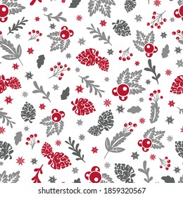 Merry Christmas seamless pattern. Vector illustration.