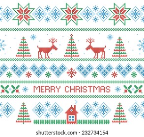 Merry Christmas. Seamless pattern. Vector illustration.