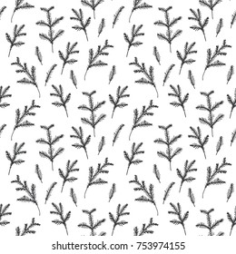 Merry Christmas seamless pattern. Vector print.